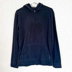ENGELBERT STRAUSS Men's Fleece Pullover Size Small Blue Hooded Kangaroo Pocket